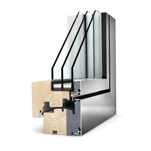 Okno drewniane z nakładką aluminiową HF 200 Internorm