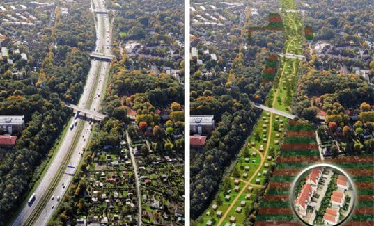 Gigantyczny zielony dach w Hamburgu