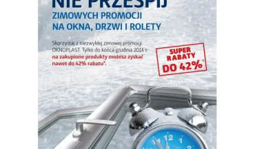 Super rabaty do 42% - promocja OKNOPLAST