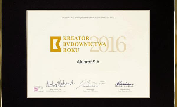 ALUPROF Kreatorem Budownictwa 2016
