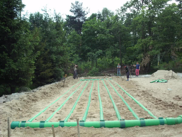 Gruntowy wymiennik ciepła GLOBAL pod płytą fundamentową